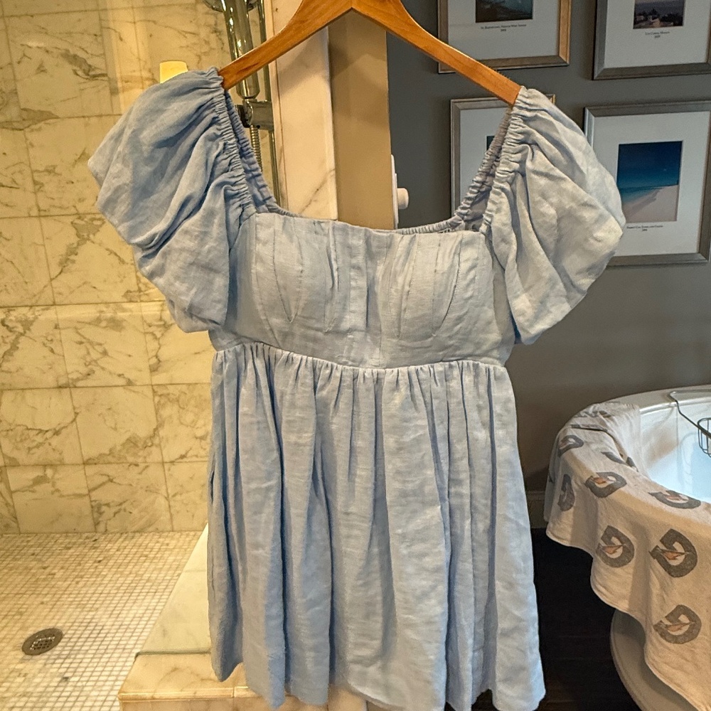 Light Blue Sovere Mini Dress